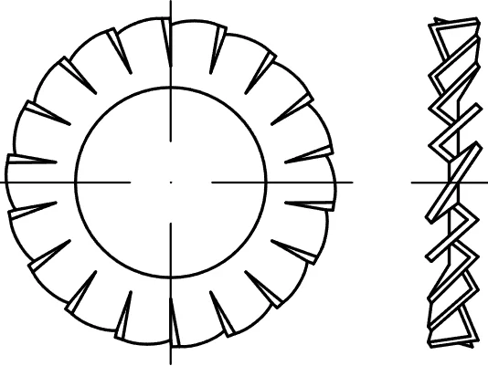 DIN 6798A fan yaylı rondelalar