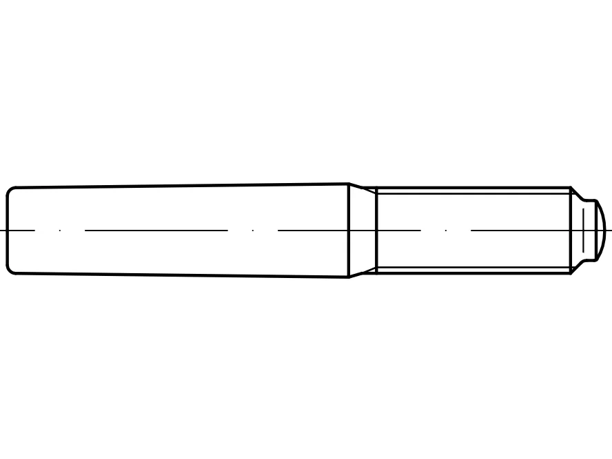 DIN 7977 / ISO 8737 / PN 85022 pimli konik pimler DIN 7977 / ISO 8737 / PN 85022 pimli konik pimler