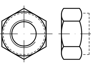 DIN 6925 / ISO 7042 kendinden kilitlemeli metal somunlar tam